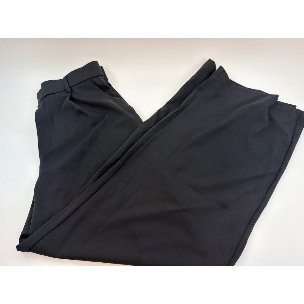 Halara Black High Waisted Wide Leg Pleated Trousers Pants Petite Medium NWT
